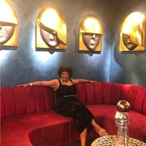 Seomiscky Plus Split Back Sequin Formal Dress 2XL(16)